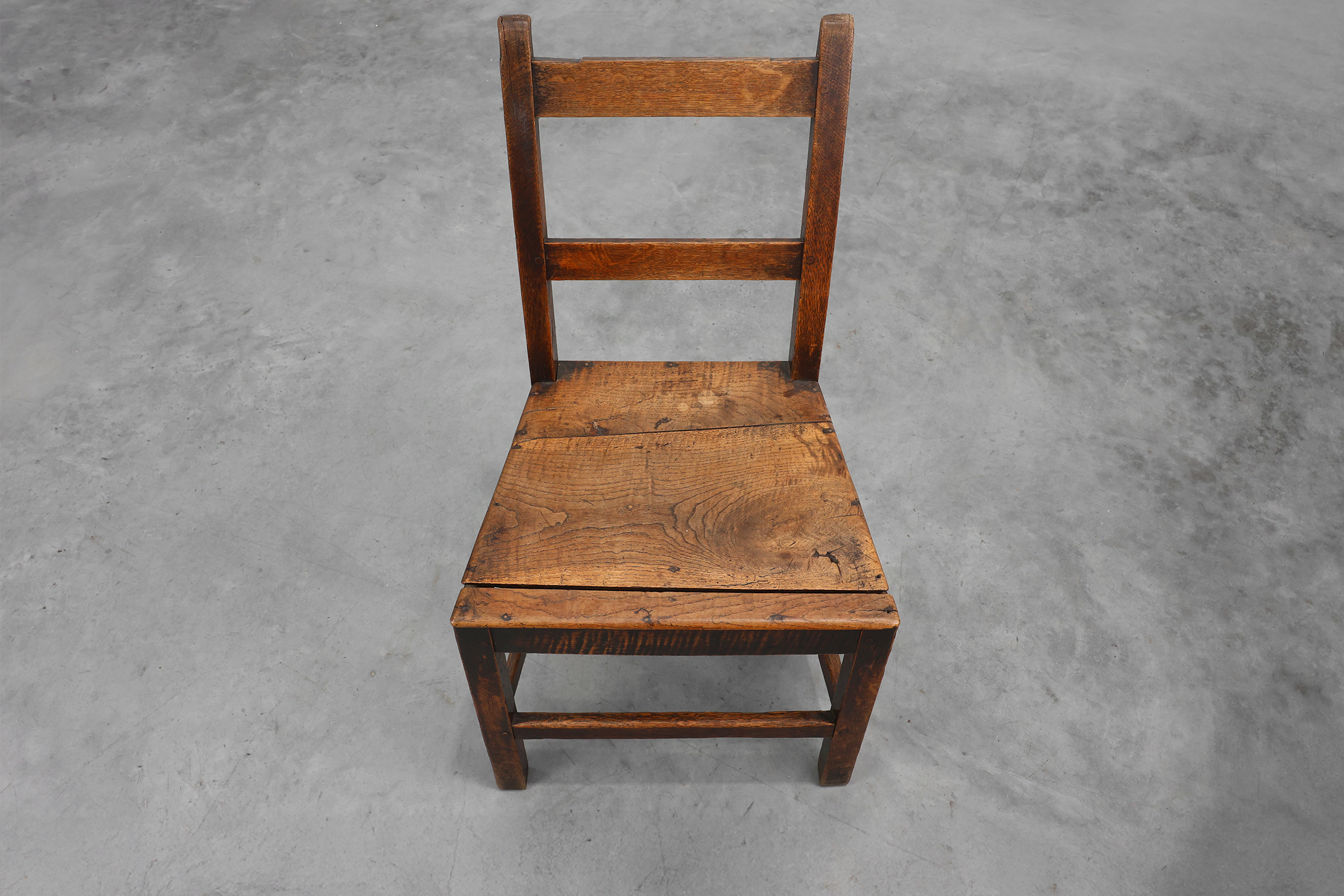 Antique late 19th century oak side chair, Belgiumthumbnail